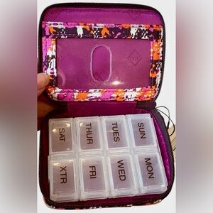 Vera Bradley One Week TRAVEL PILL CASE in “Houndstooth Tweed”